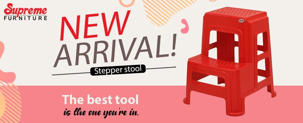 Supreme Furniture - New Arrival! Stepper Stool | The best tool is the one you are in | Rohi International