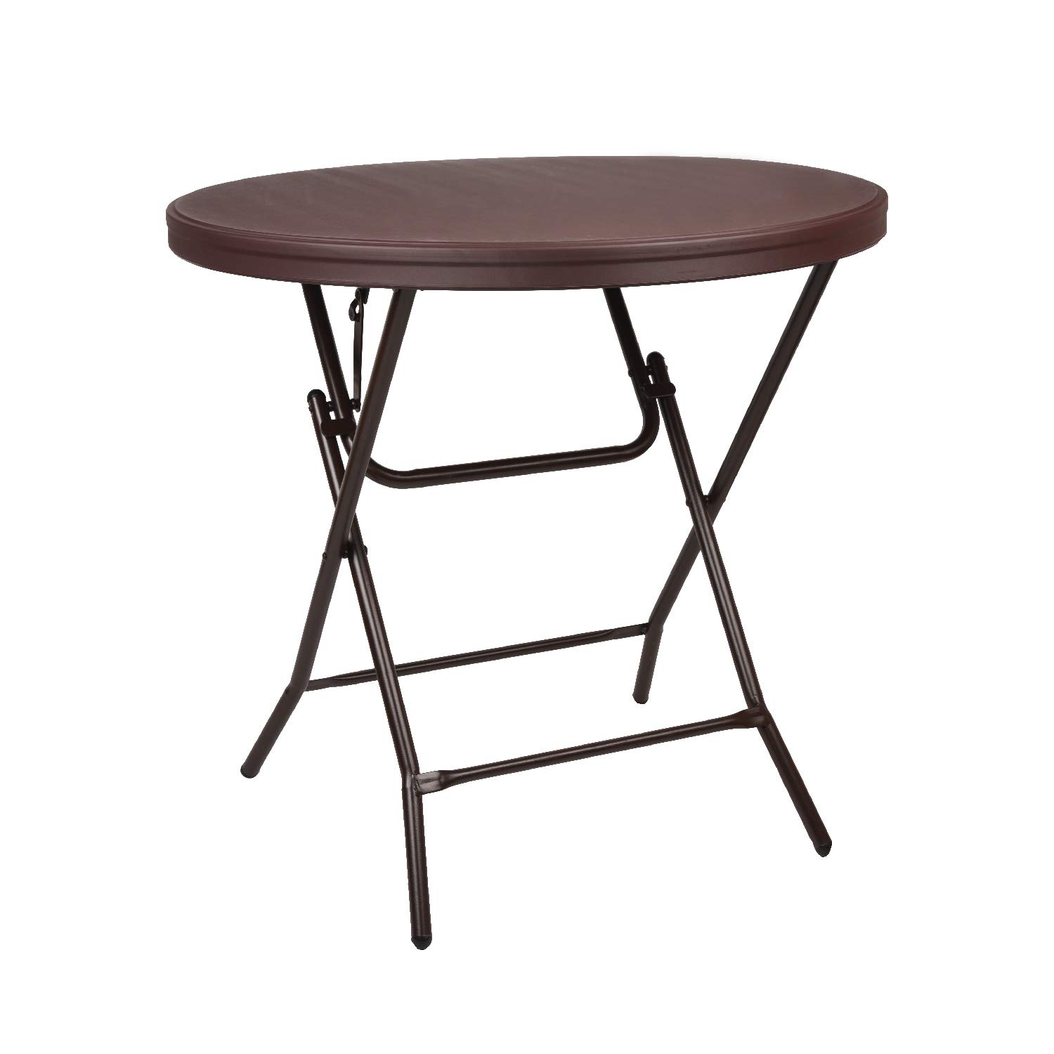 Supreme Bistro Blow Moulded Round Foldable Table (G. Brown)