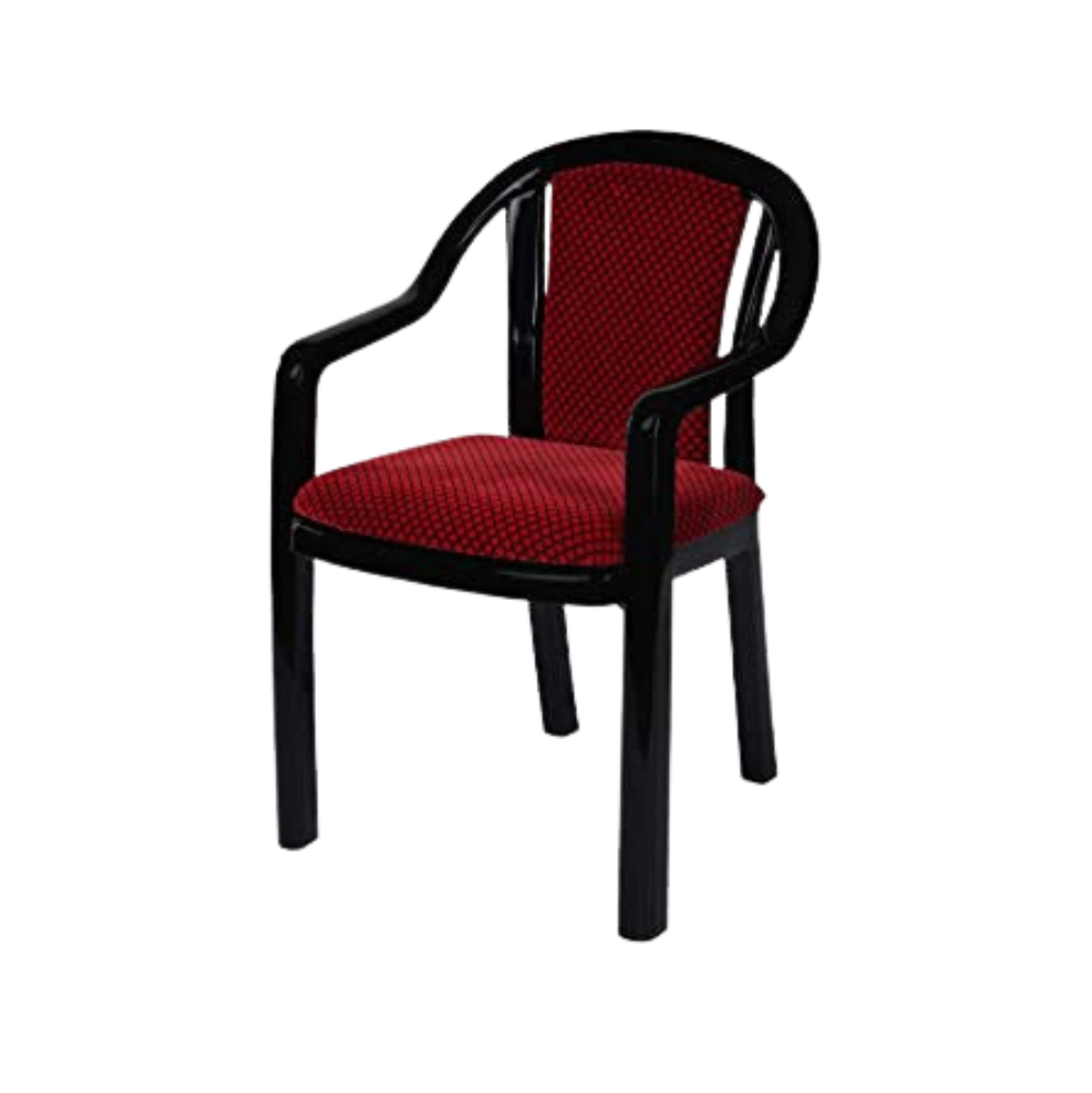 Supreme Ornate Chair (Black and Maroon)