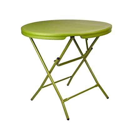 Supreme Bistro Blow Moulded Round Foldable Table (M. Green)